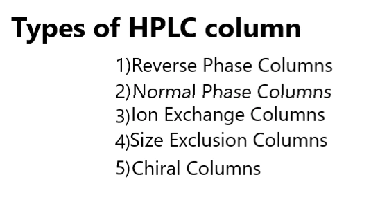 HPLC Column Types