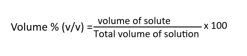 volume percentage formula